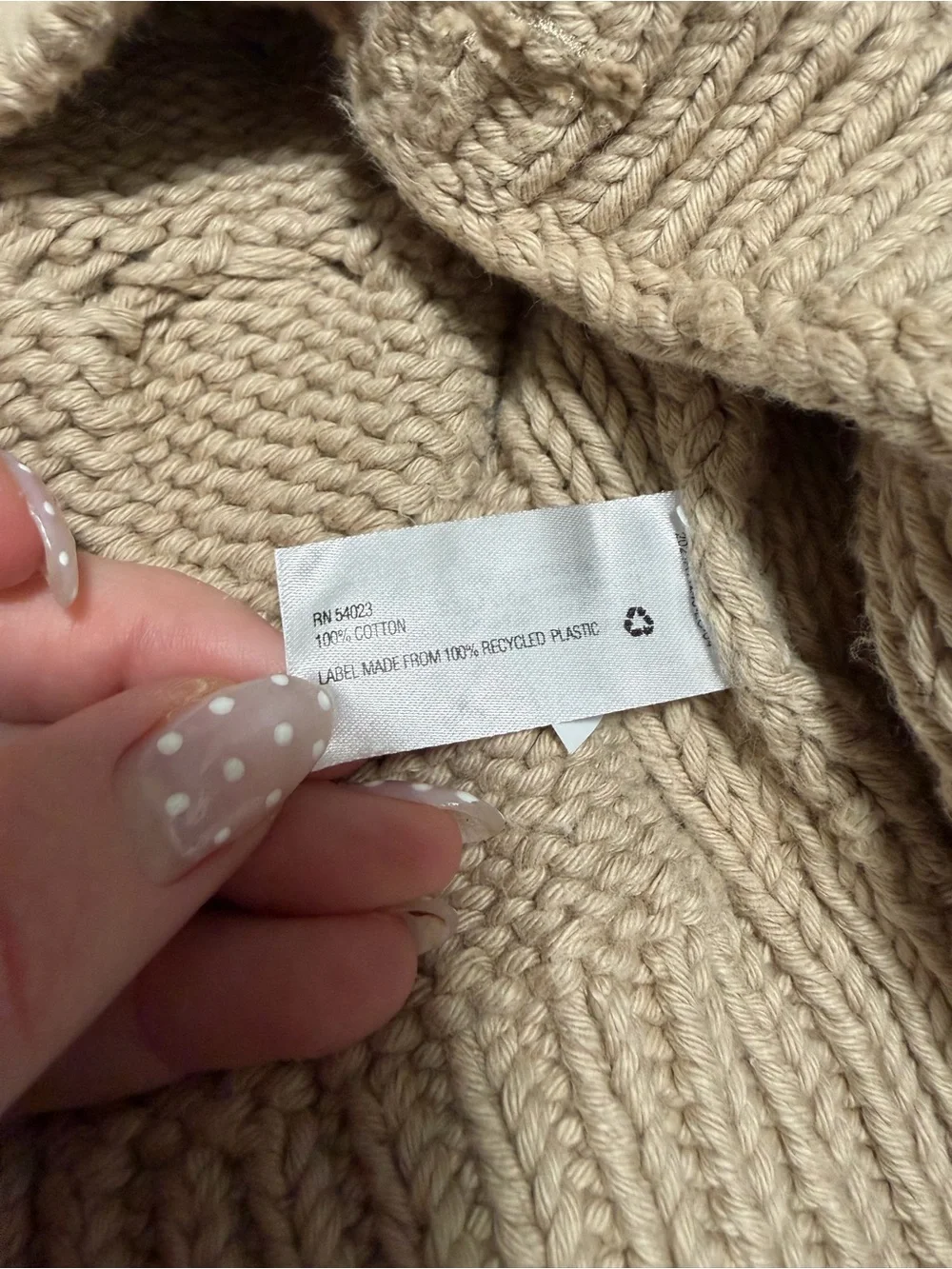 Banana Republic Baby Shawl Collar Cable Knit Cardigan - Beige 12-18 Months